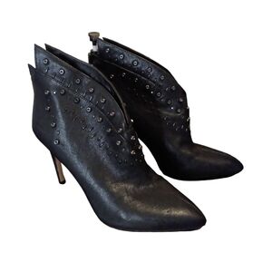 Vince camuto black leather boots with metal studs. Size 9M.